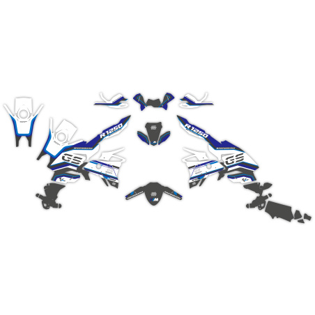 Kit déco moto Bmw GS 1200 1250 1300 800 adventure| Kit d’autocollants personnalisés