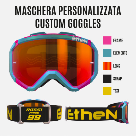 CUSTOM MOTORCYCLE GOGGLES MASK - MOTOCROSS ENDURO MOTARD