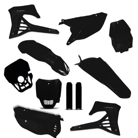Black plastic kit for TM 2T fi 2022-2025
