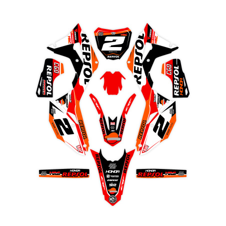 Kit déco moto Honda | Kit d’autocollants personnalisés