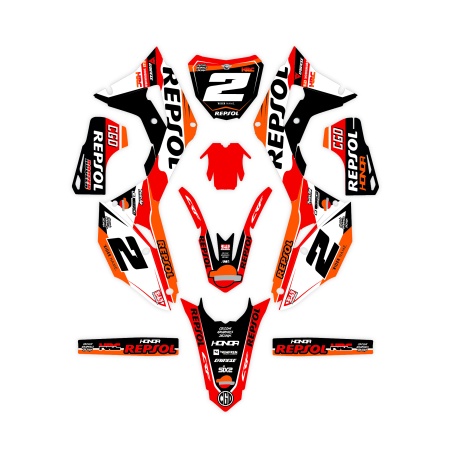 Kit déco moto Honda | Kit d’autocollants personnalisés