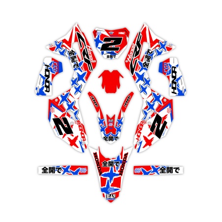 Kit déco moto Honda | Kit d’autocollants personnalisés