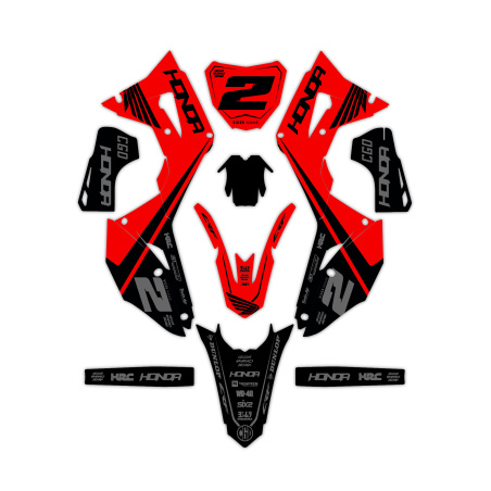 Kit déco moto Honda | Kit d’autocollants personnalisés