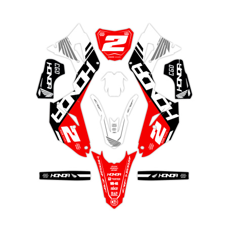 Kit déco moto Honda | Kit d’autocollants personnalisés