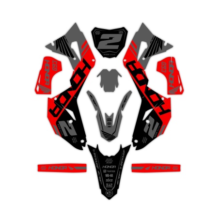 Kit déco moto Honda | Kit d’autocollants personnalisés