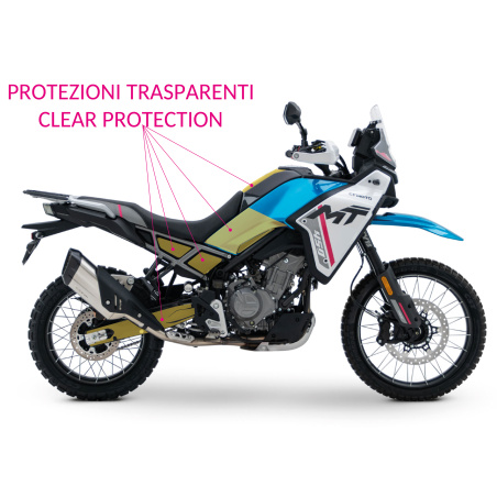 Protections adhésives transparentes pour CF MOTO 450 MT - Résistantes aux rayures et durables