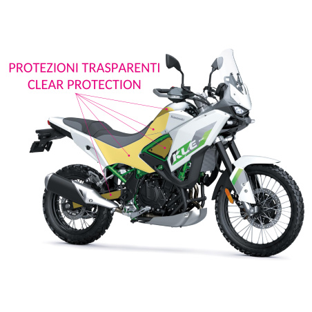 Protections adhésives transparentes pour KAWASAKI KLE 500 - Résistantes aux rayures et durables