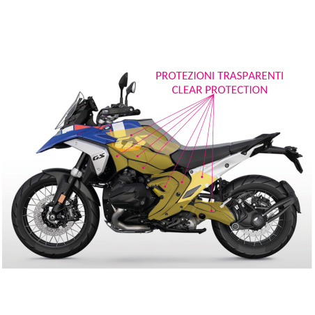 Protections adhésives transparentes pour BMW R1300 GS - Résistantes aux rayures et durables
