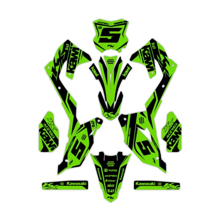 Kit déco moto Kawasaki | Kit d’autocollants personnalisés