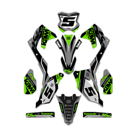 Kit déco moto Kawasaki | Kit d’autocollants personnalisés