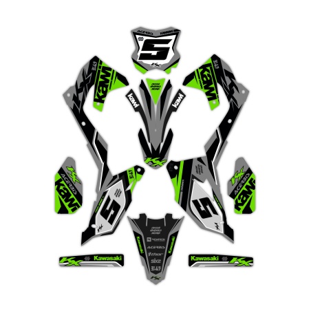 Kit déco moto Kawasaki | Kit d’autocollants personnalisés