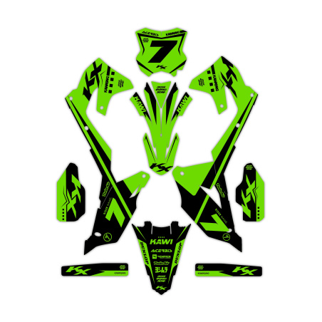Kit déco moto Kawasaki | Kit d’autocollants personnalisés