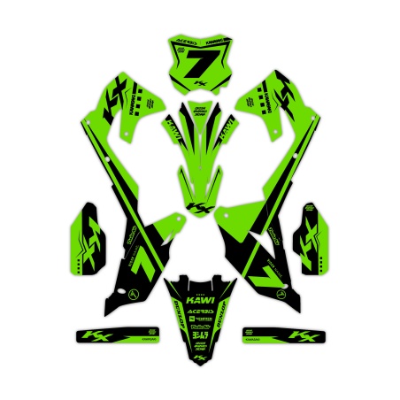 Kit déco moto Kawasaki | Kit d’autocollants personnalisés