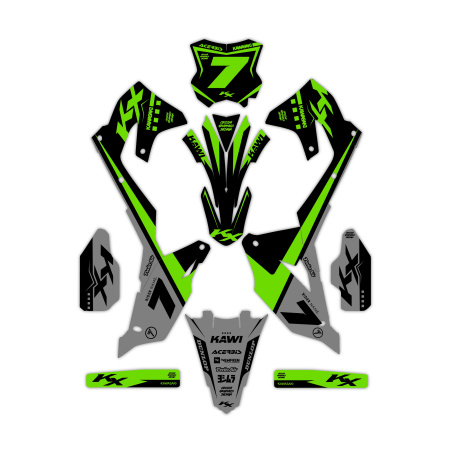 Kit déco moto Kawasaki | Kit d’autocollants personnalisés