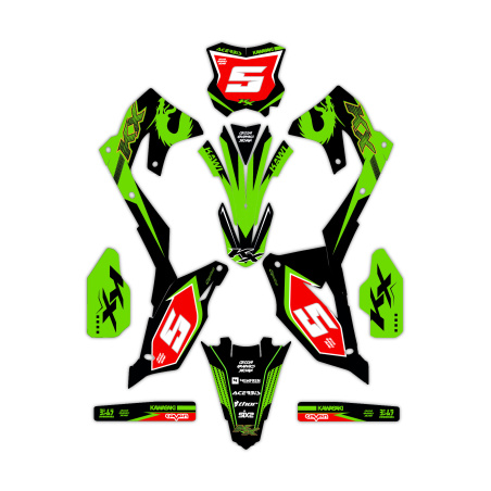 Kit déco moto Kawasaki | Kit d’autocollants personnalisés