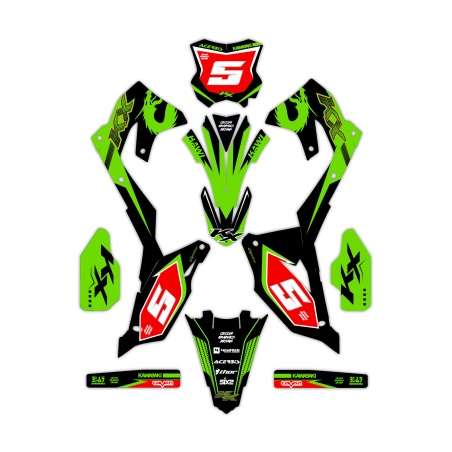 Kit déco moto Kawasaki | Kit d’autocollants personnalisés