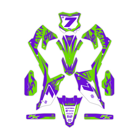 Kit déco moto Kawasaki | Kit d’autocollants personnalisés