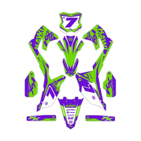 Kit déco moto Kawasaki | Kit d’autocollants personnalisés