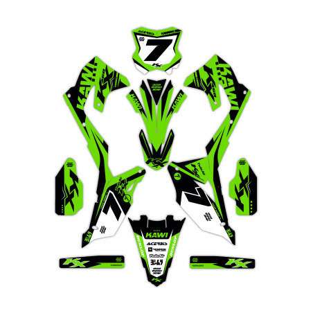 Kit déco moto Kawasaki | Kit d’autocollants personnalisés