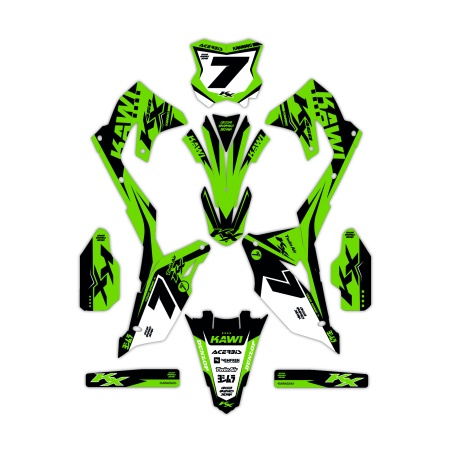 Kit déco moto Kawasaki | Kit d’autocollants personnalisés