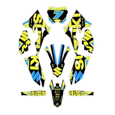 Kit déco moto Suzuki | Kit d’autocollants personnalisés