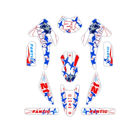 Kit déco moto Fantic | Kit d’autocollants personnalisés