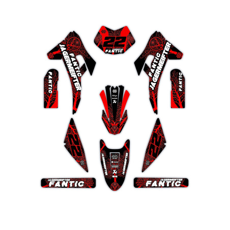 Kit déco moto Fantic | Kit d’autocollants personnalisés