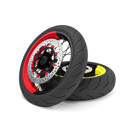 EVOLUTION MOTO STRISCE ADESIVE RIFRANGENTI PER CERCHI MOTO E SCOOTER - Colore Rosso (5mm X 6mt)